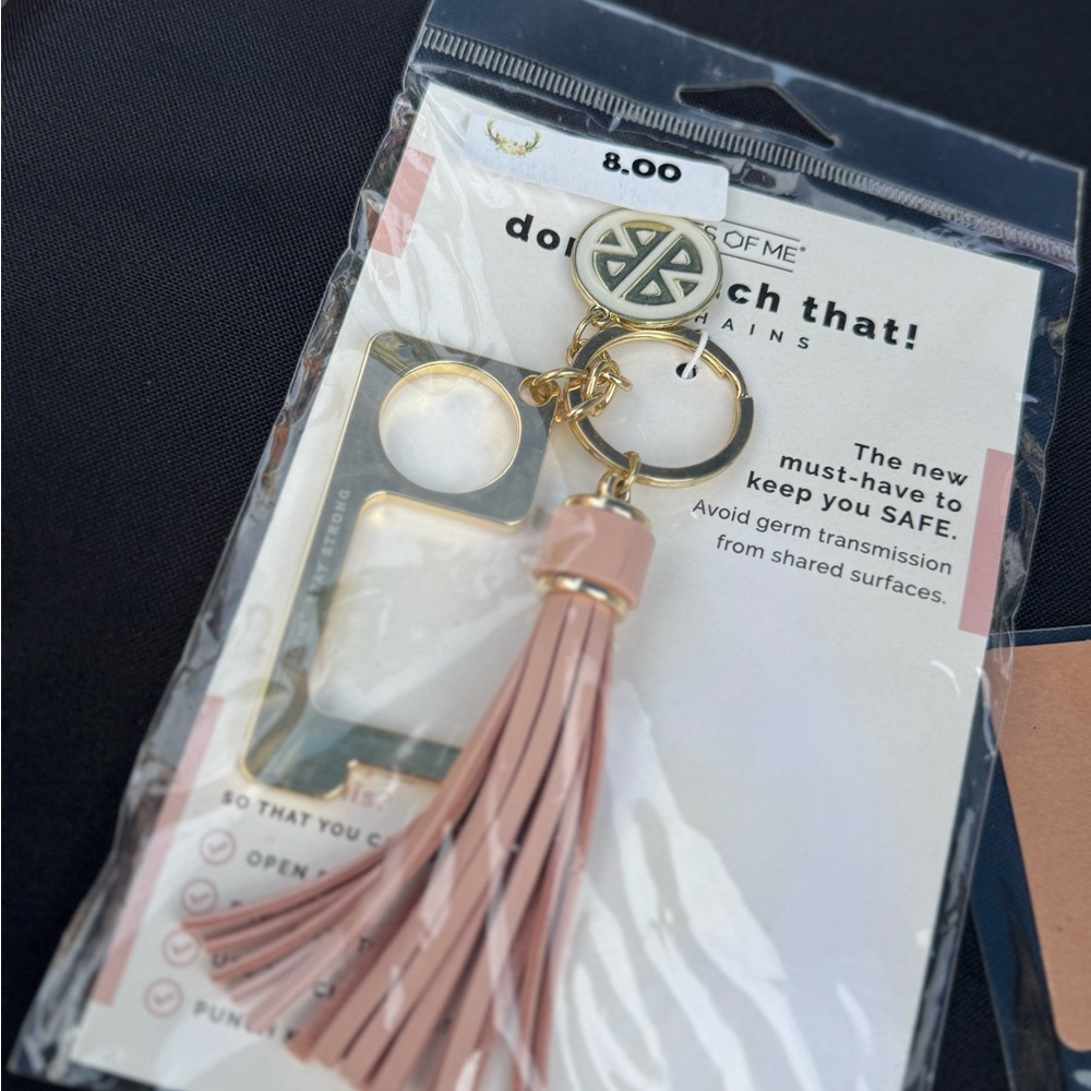 Pink Tassel Keychain Accessory